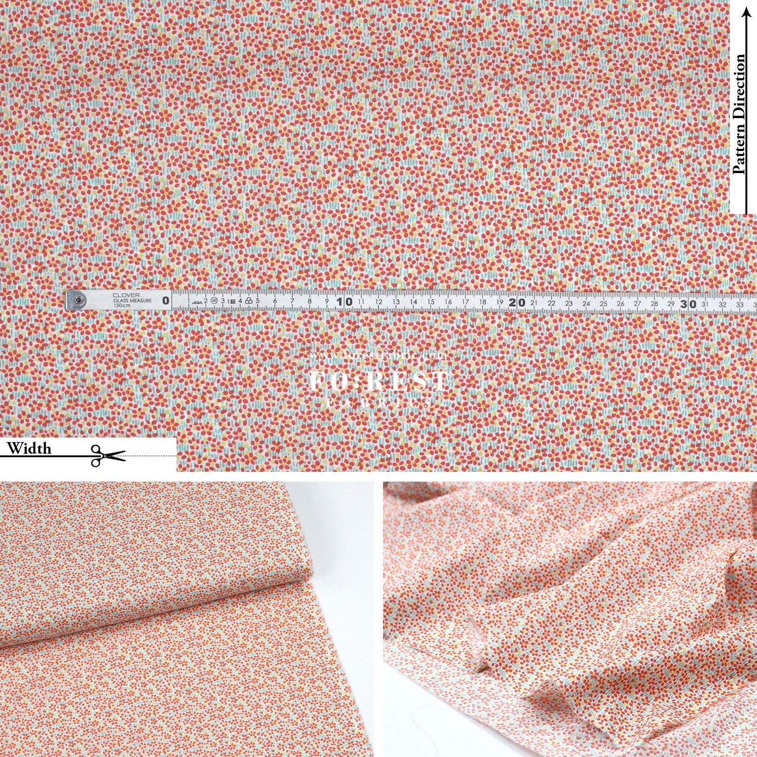Liberty of London (Cotton Tana Lawn Fabric) - Walter’s Meadow - FO:REST Fabric 布恩堂Liberty fabrictana lawnjapanese fabricykk zipper