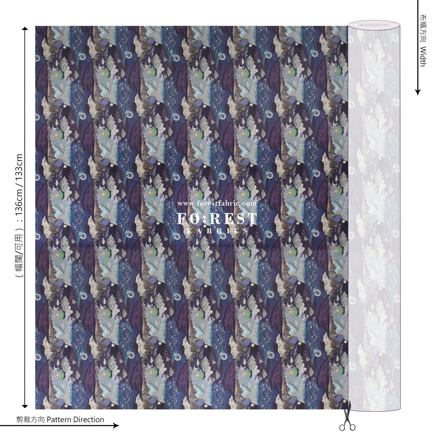 Liberty of London (Cotton Tana Lawn Fabric) - Weather Wonderland - FO:REST Fabric 布恩堂Liberty fabrictana lawnjapanese fabricykk zipper