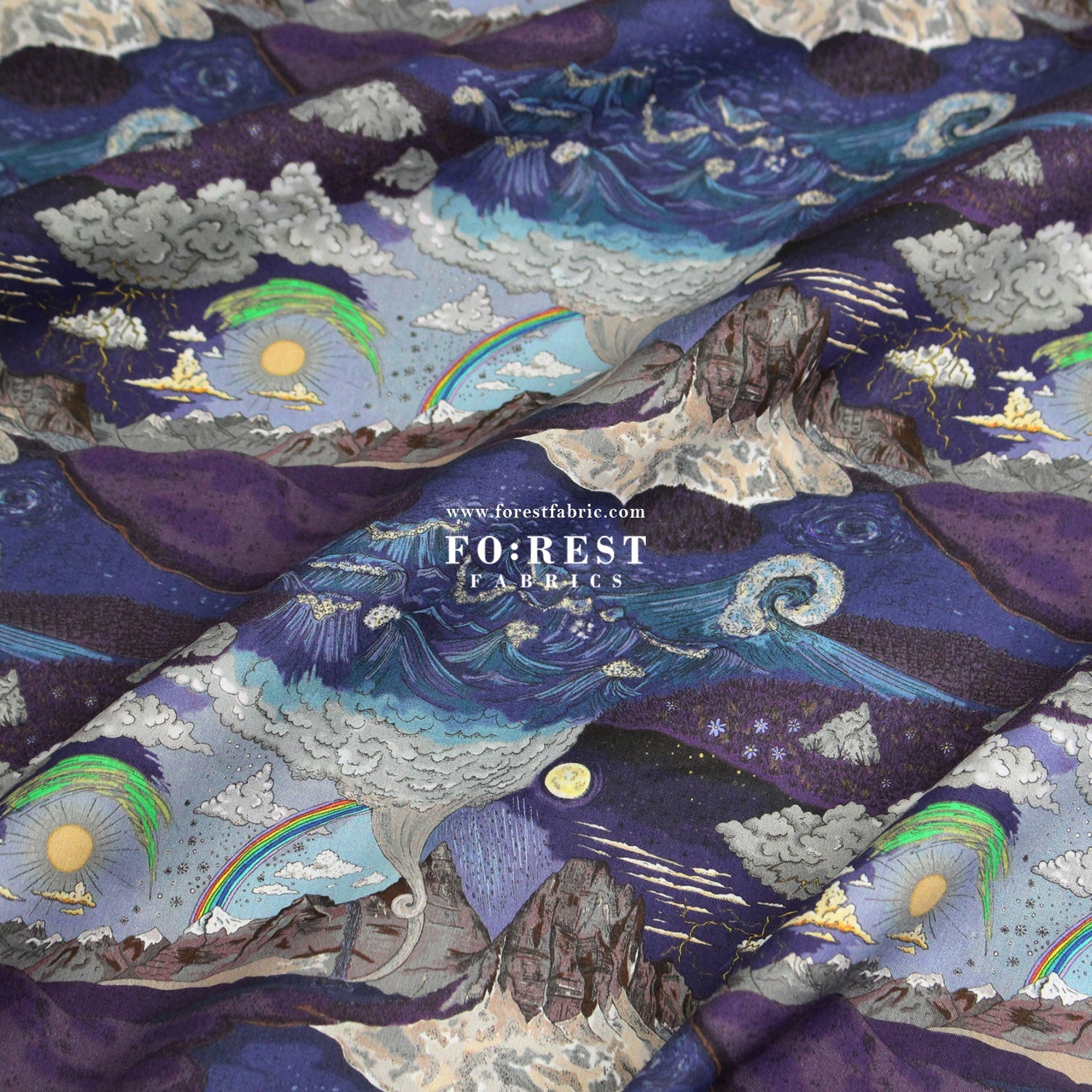 Liberty of London (Cotton Tana Lawn Fabric) - Weather Wonderland - FO:REST Fabric 布恩堂Liberty fabrictana lawnjapanese fabricykk zipper