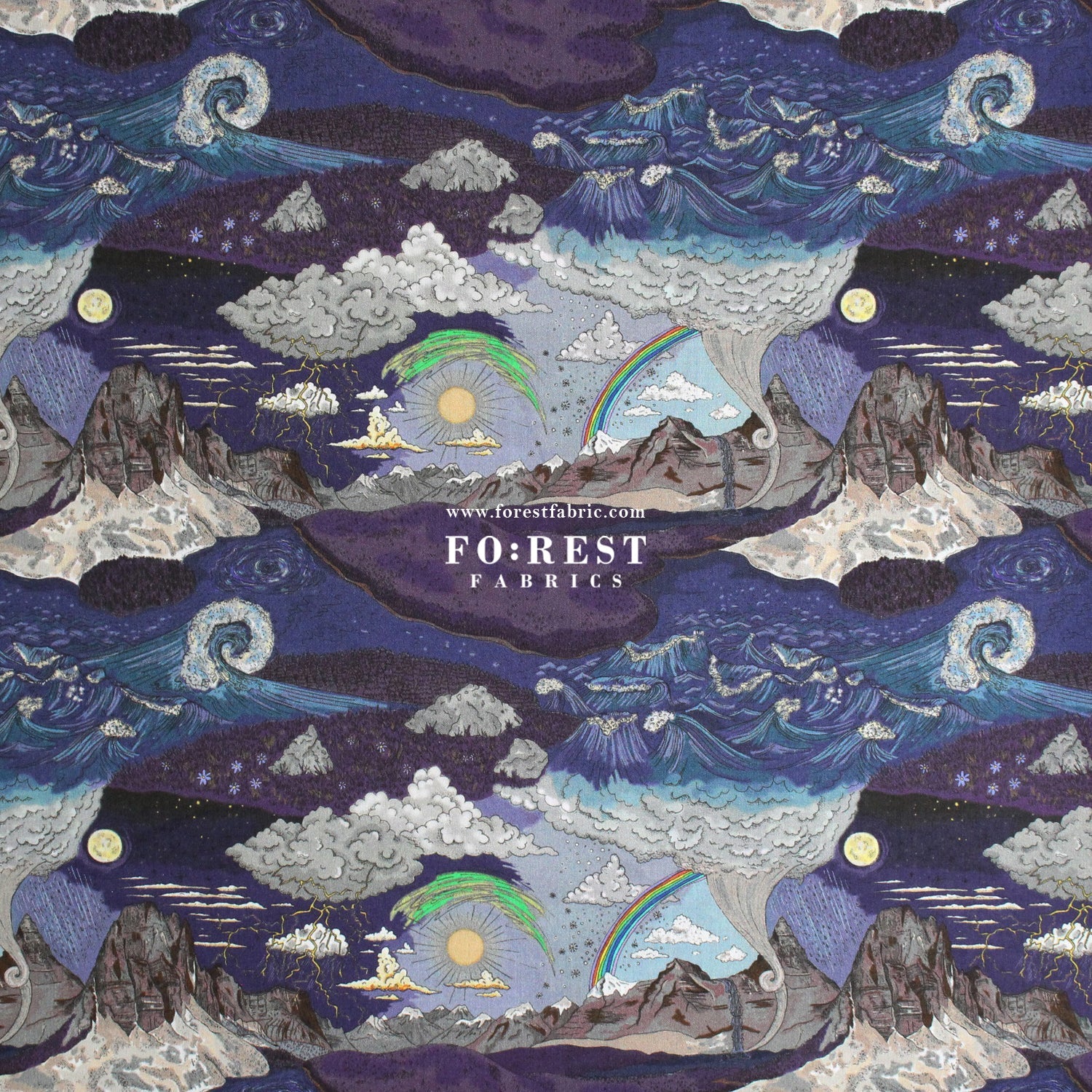 Liberty of London (Cotton Tana Lawn Fabric) - Weather Wonderland - FO:REST Fabric 布恩堂Liberty fabrictana lawnjapanese fabricykk zipper