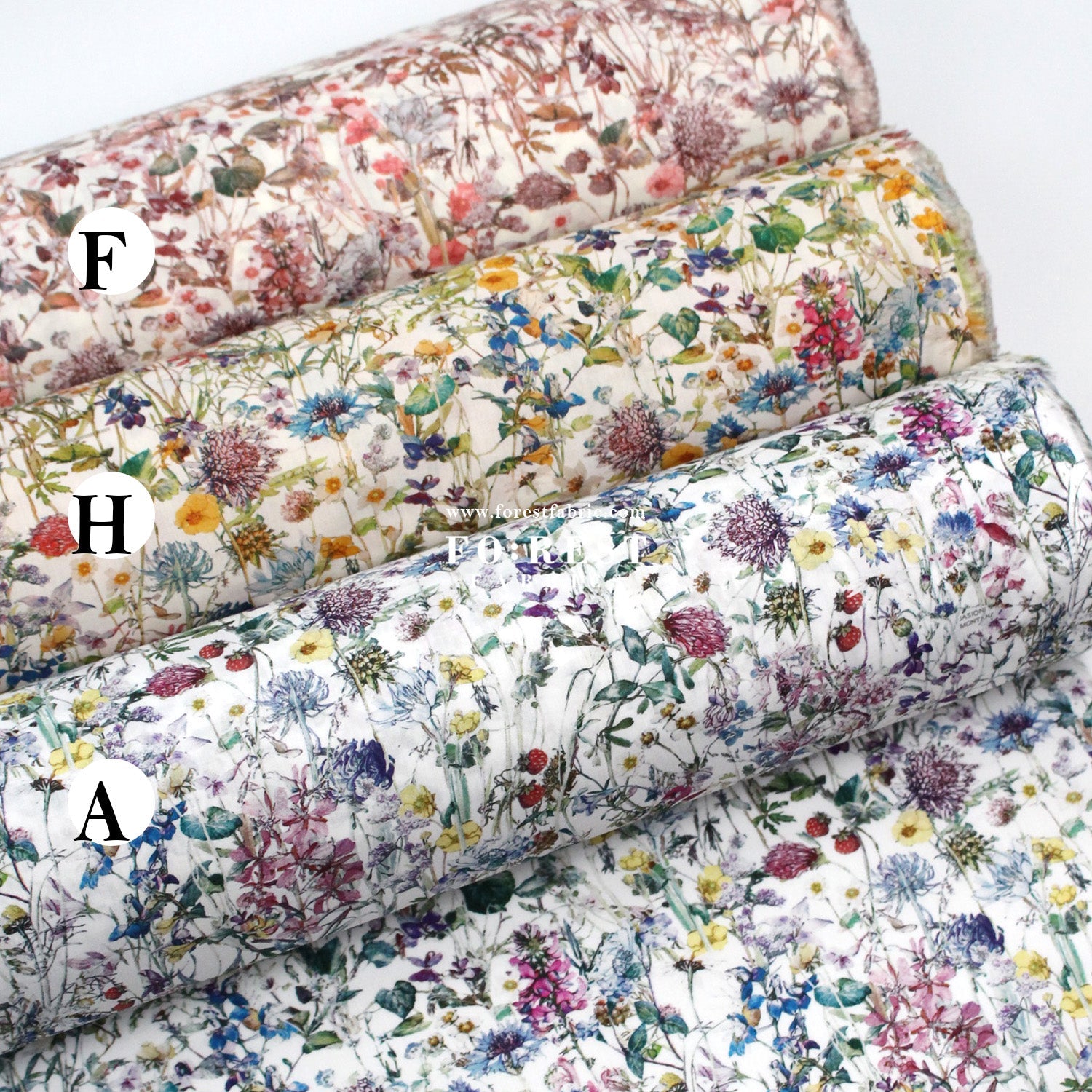 Liberty of London (Cotton Tana Lawn Fabric) - wild flowers - FO:REST Fabric 布恩堂Liberty fabrictana lawnjapanese fabricykk zipper