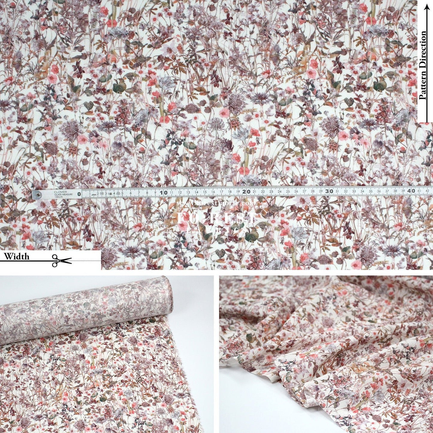 Liberty of London (Cotton Tana Lawn Fabric) - wild flowers - FO:REST Fabric 布恩堂Liberty fabrictana lawnjapanese fabricykk zipper