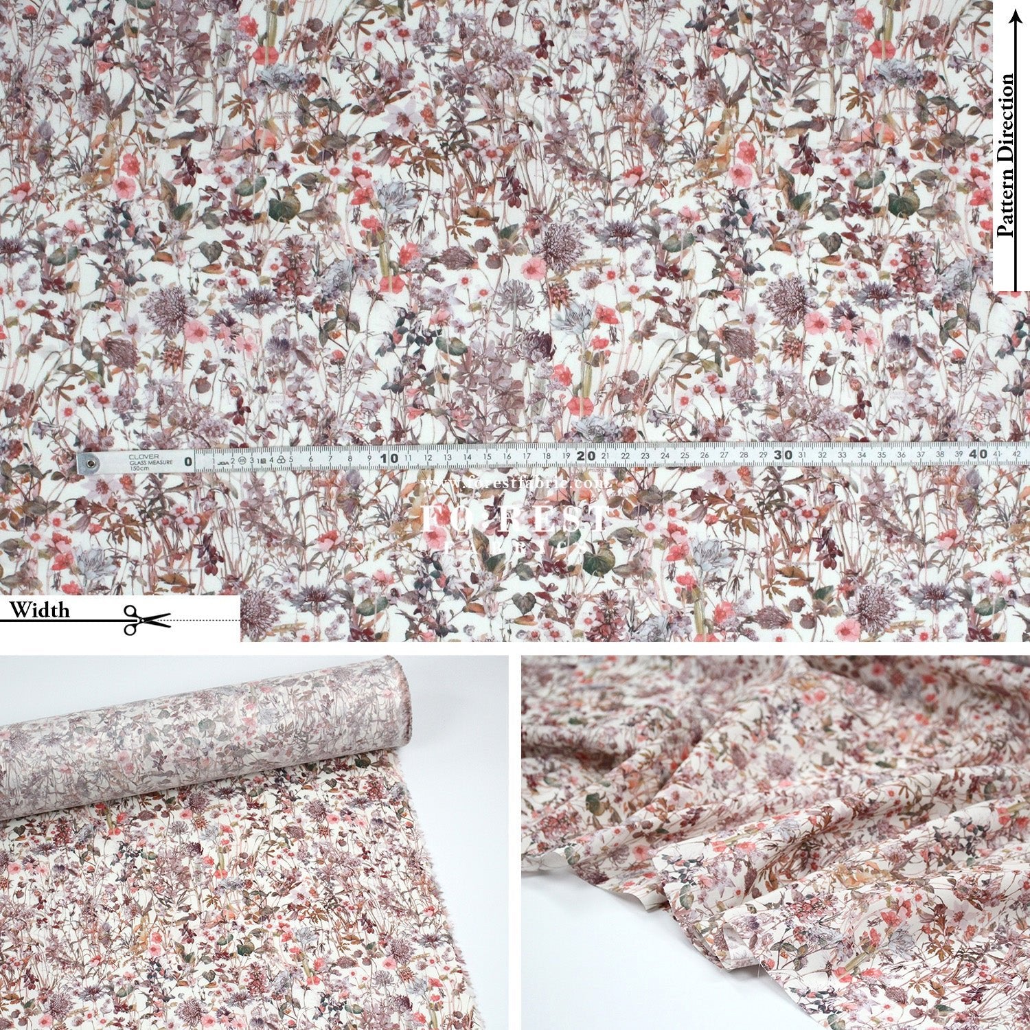 Liberty of London (Cotton Tana Lawn Fabric) - wild flowers - FO:REST Fabric 布恩堂Liberty fabrictana lawnjapanese fabricykk zipper