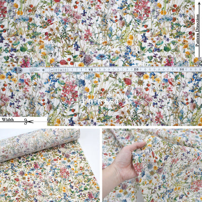 Liberty of London (Cotton Tana Lawn Fabric) - wild flowers - FO:REST Fabric 布恩堂Liberty fabrictana lawnjapanese fabricykk zipper