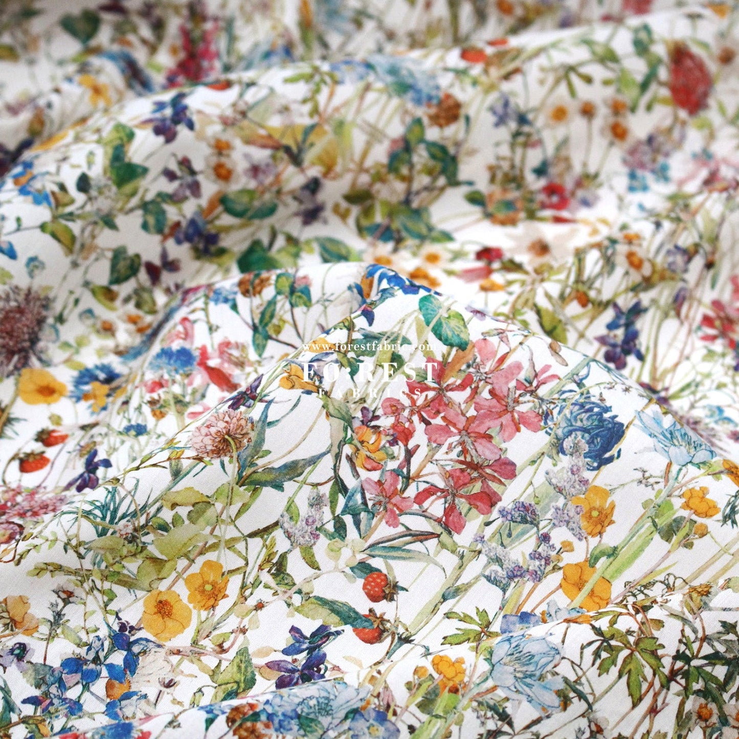 Liberty of London (Cotton Tana Lawn Fabric) - wild flowers - FO:REST Fabric 布恩堂Liberty fabrictana lawnjapanese fabricykk zipper
