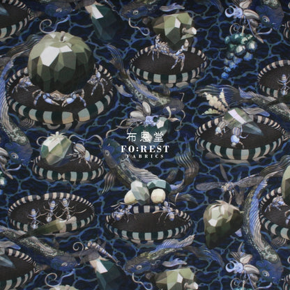 Liberty Of London (Cotton Tana Lawn Fabric) - Wilde World Black Cotton