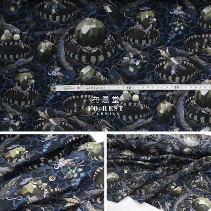 Liberty Of London (Cotton Tana Lawn Fabric) - Wilde World Black Cotton