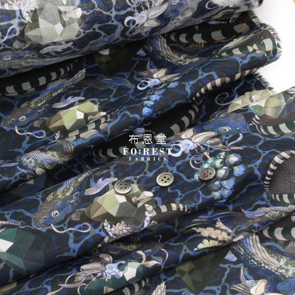 Liberty of London (Cotton Tana Lawn Fabric) - Wilde world Black - FO:REST Fabric 布恩堂Liberty fabrictana lawnjapanese fabricykk zipper