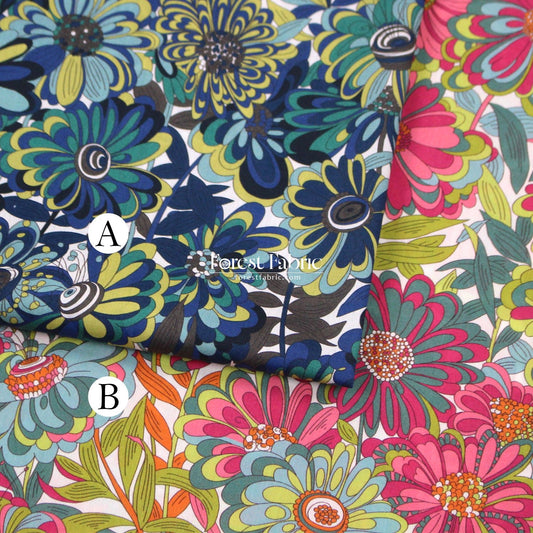 Liberty of London (Cotton Tana Lawn Fabric) - Willows Garden B - FO:REST Fabric 布恩堂Liberty fabrictana lawnjapanese fabricykk zipper