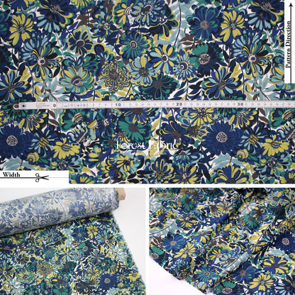 Liberty of London (Cotton Tana Lawn Fabric) - Willows Garden B - FO:REST Fabric 布恩堂Liberty fabrictana lawnjapanese fabricykk zipper