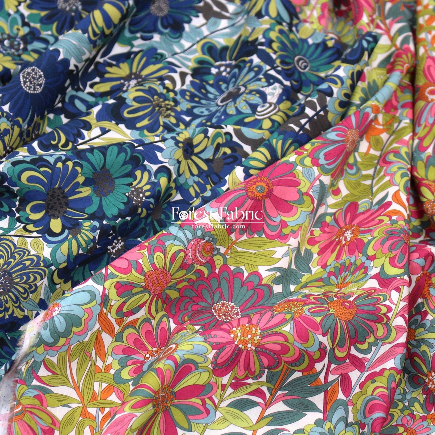 Liberty of London (Cotton Tana Lawn Fabric) - Willows Garden B - FO:REST Fabric 布恩堂Liberty fabrictana lawnjapanese fabricykk zipper