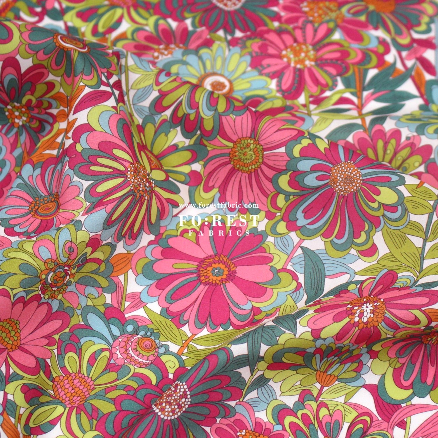 Liberty of London (Cotton Tana Lawn Fabric) - Willows Garden B - FO:REST Fabric 布恩堂Liberty fabrictana lawnjapanese fabricykk zipper