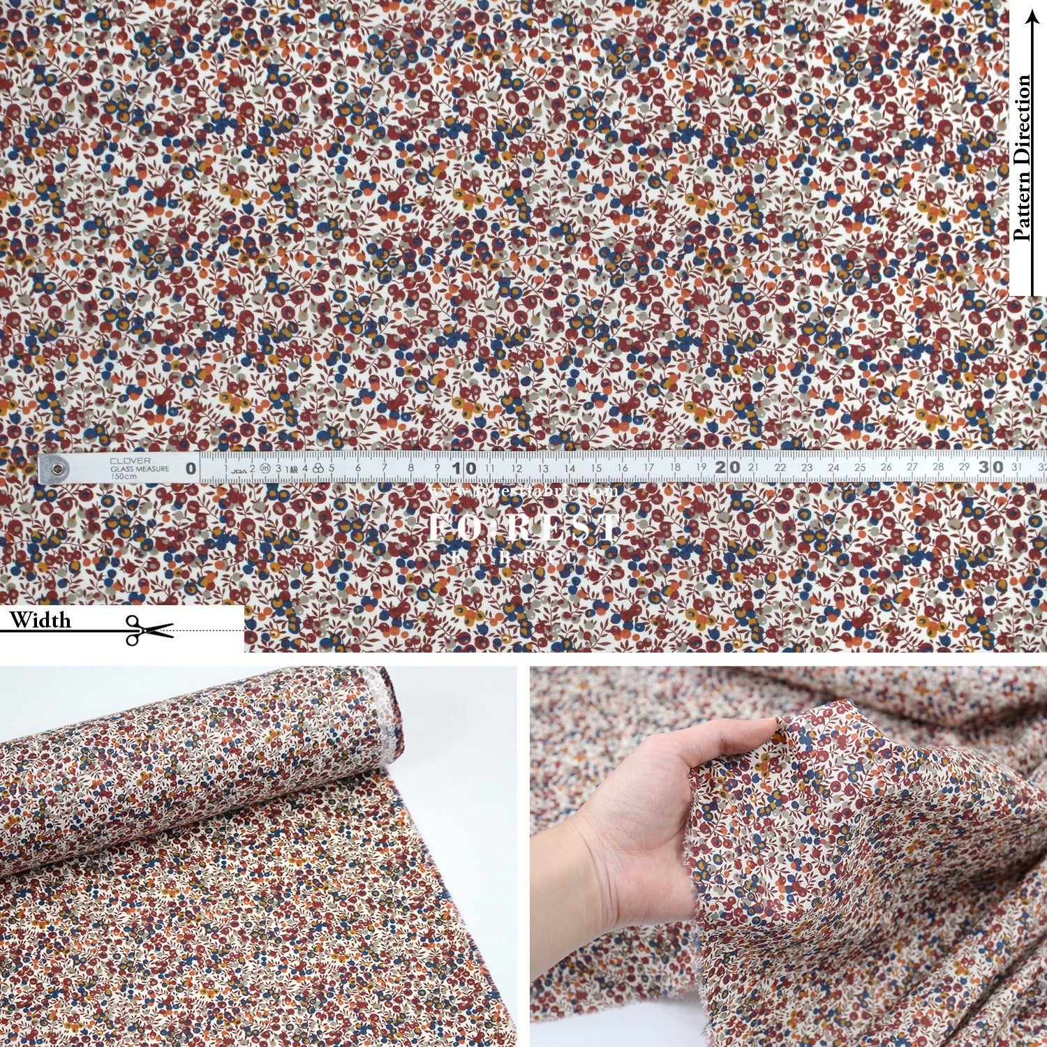Liberty of London (Cotton Tana Lawn Fabric) - Wiltshire Bud - FO:REST Fabric 布恩堂Liberty fabrictana lawnjapanese fabricykk zipper