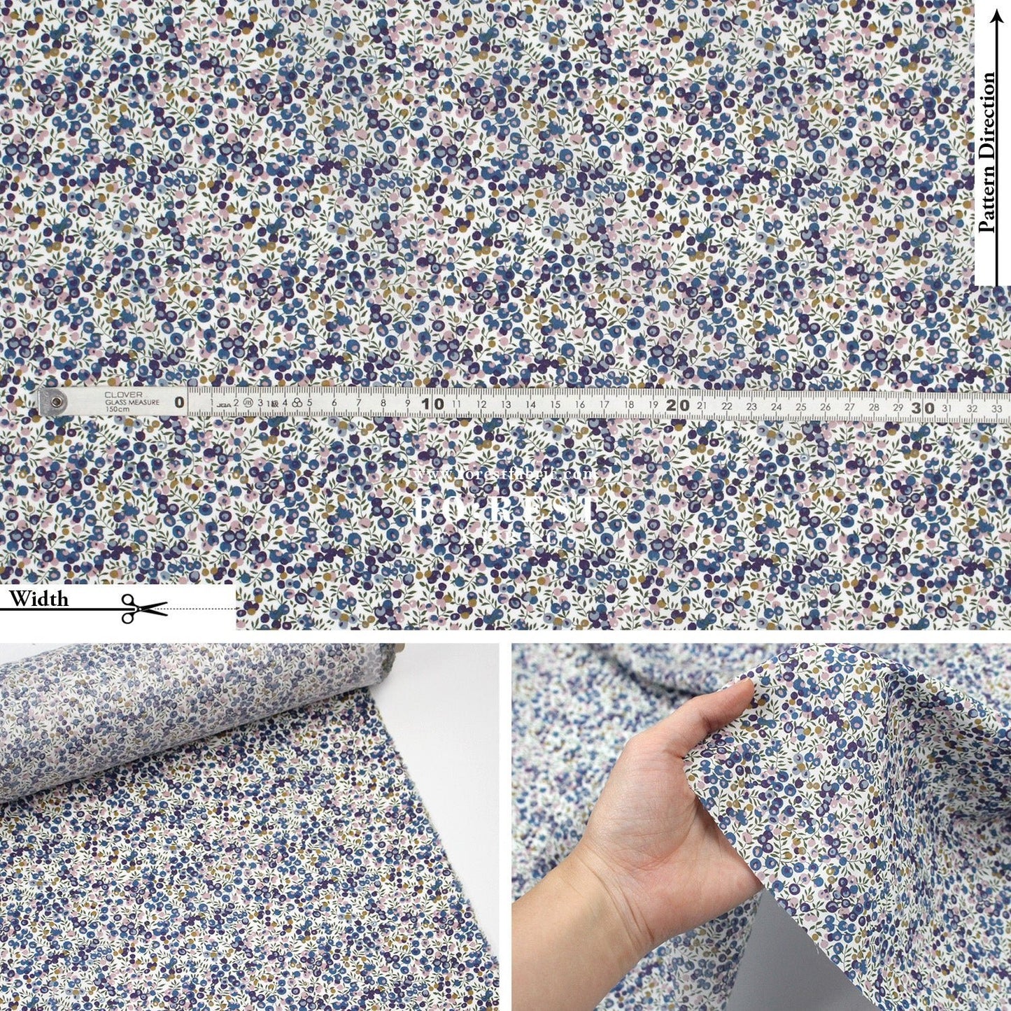 Liberty of London (Cotton Tana Lawn Fabric) - Wiltshire Bud - FO:REST Fabric 布恩堂Liberty fabrictana lawnjapanese fabricykk zipper