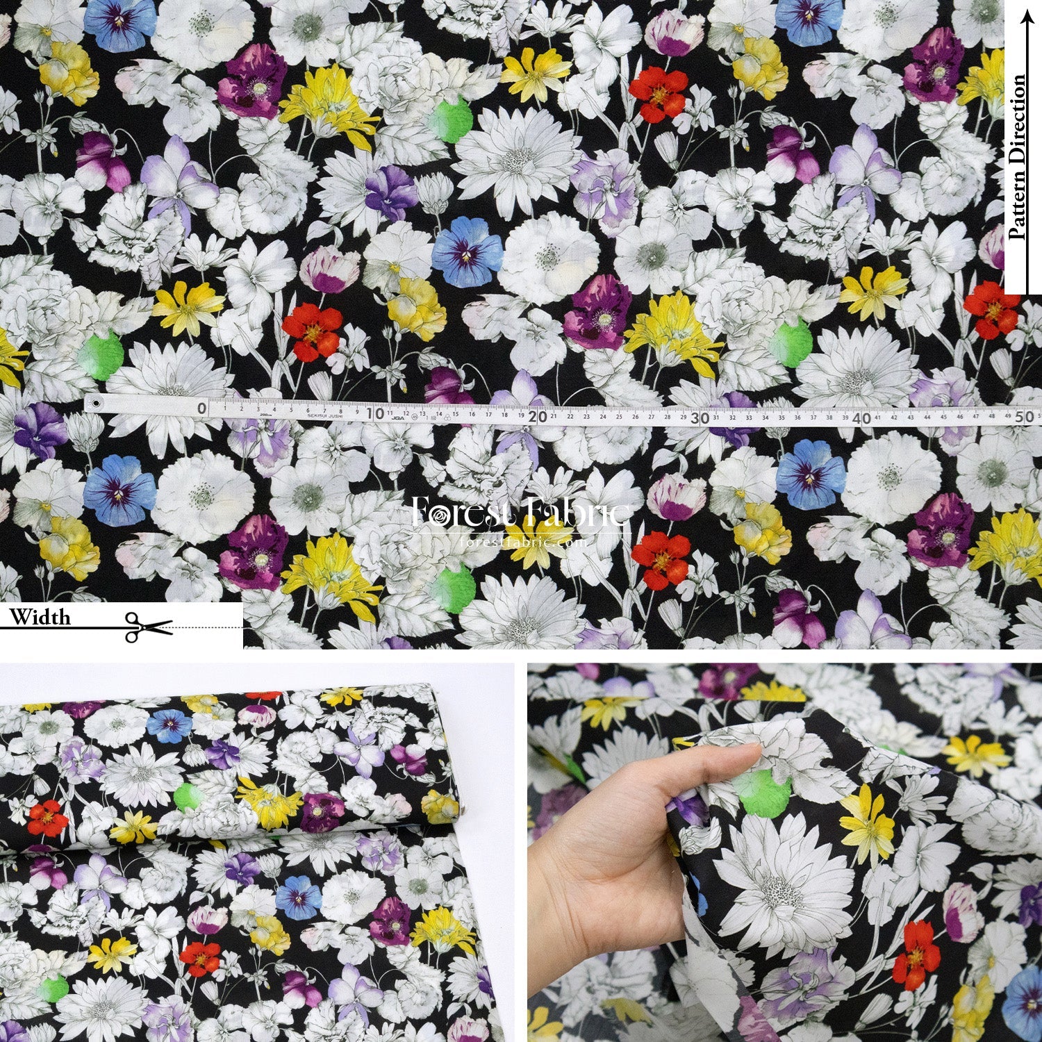 Liberty of London (Cotton Tana Lawn Fabric) - Wrest - FO:REST Fabric 布恩堂Liberty fabrictana lawnjapanese fabricykk zipper
