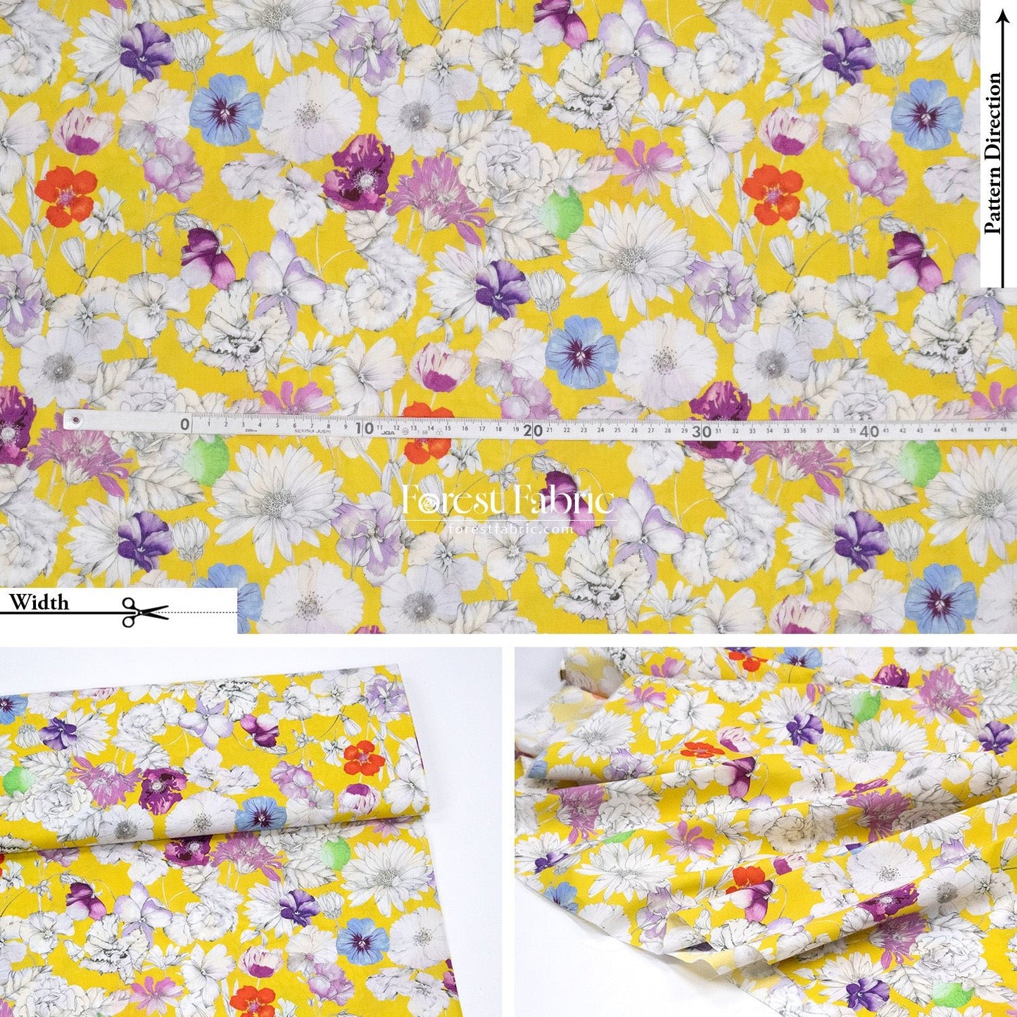 Liberty of London (Cotton Tana Lawn Fabric) - Wrest - FO:REST Fabric 布恩堂Liberty fabrictana lawnjapanese fabricykk zipper