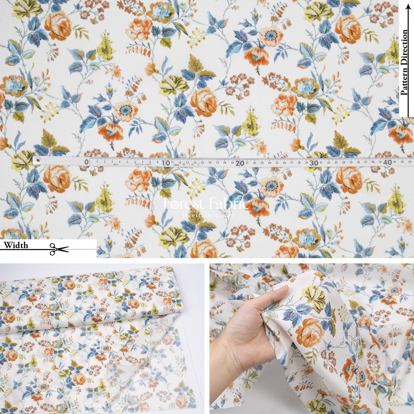 Liberty of London (Cotton Tana Lawn Fabric) - Yorkshire Rose - FO:REST Fabric 布恩堂Liberty fabrictana lawnjapanese fabricykk zipper