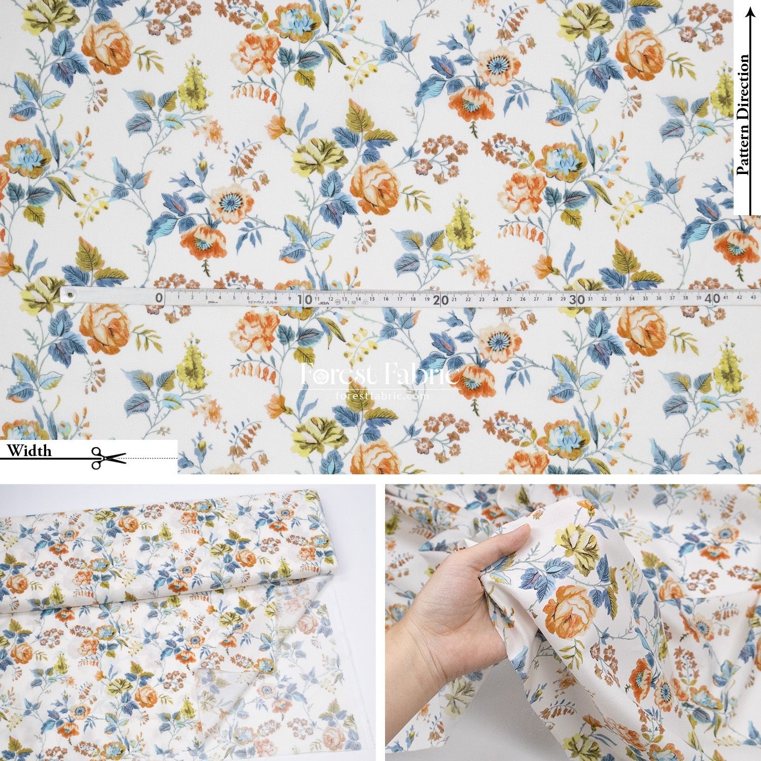 Liberty of London (Cotton Tana Lawn Fabric) - Yorkshire Rose - FO:REST Fabric 布恩堂Liberty fabrictana lawnjapanese fabricykk zipper