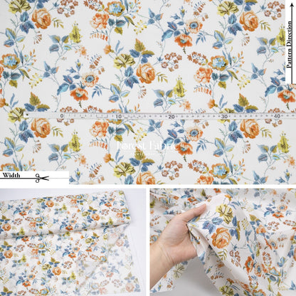 Liberty of London (Cotton Tana Lawn Fabric) - Yorkshire Rose - FO:REST Fabric 布恩堂Liberty fabrictana lawnjapanese fabricykk zipper