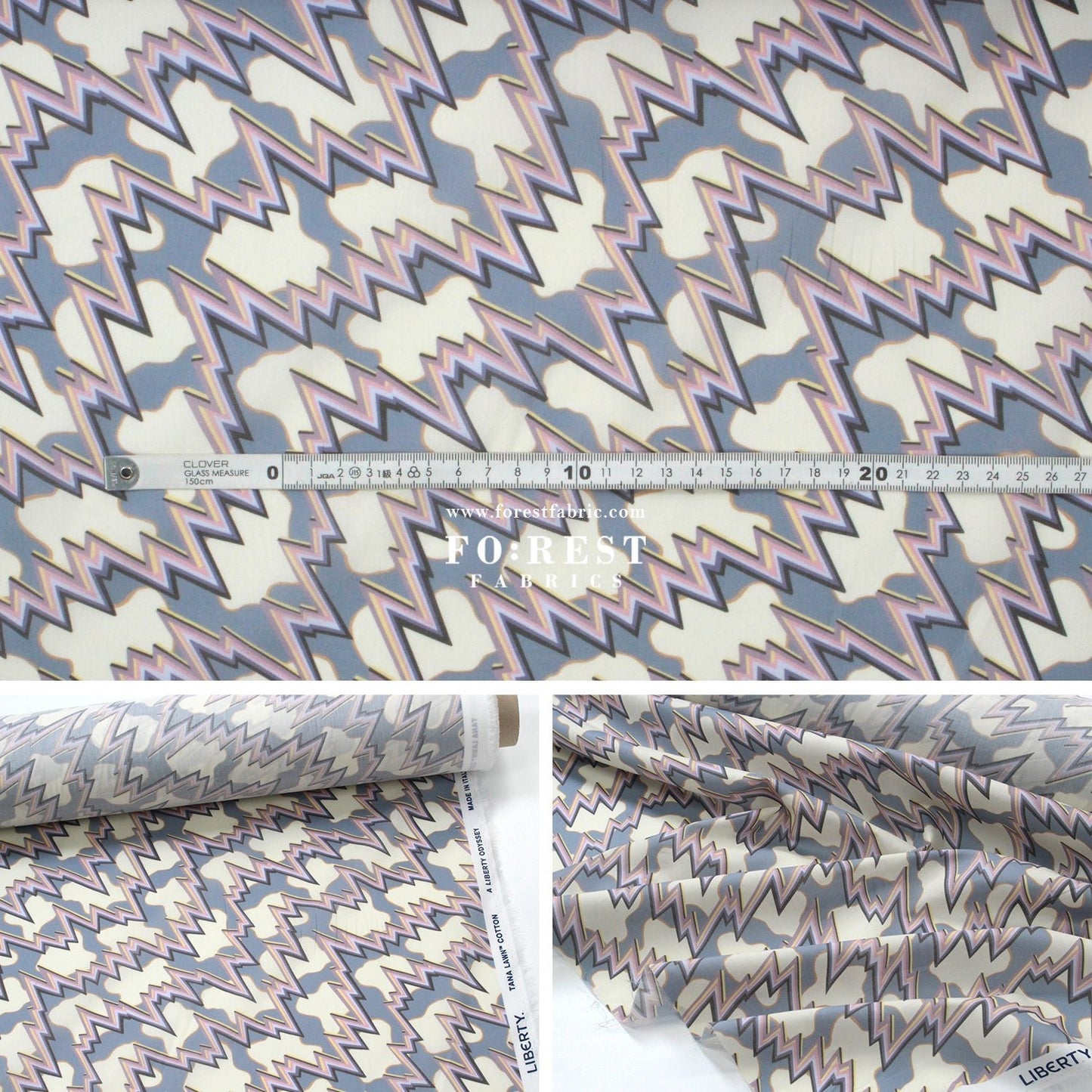 Liberty of London (Cotton Tana Lawn Fabric) - Zeus - FO:REST Fabric 布恩堂Liberty fabrictana lawnjapanese fabricykk zipper