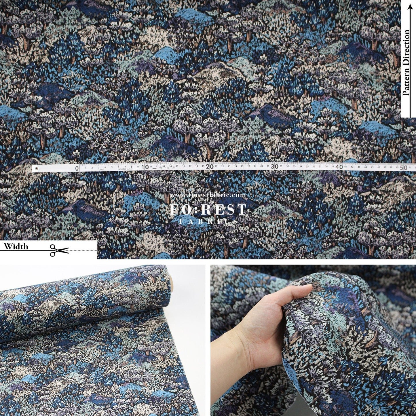 Liberty of London (Cotton Twill Fabric) - Darley Hillside - FO:REST Fabric 布恩堂Liberty fabrictana lawnjapanese fabricykk zipper