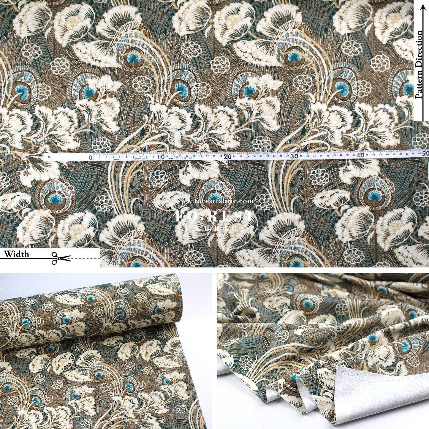 Liberty of London (Cotton Twill Fabric) - Hera Hana Dance - FO:REST Fabric 布恩堂Liberty fabrictana lawnjapanese fabricykk zipper
