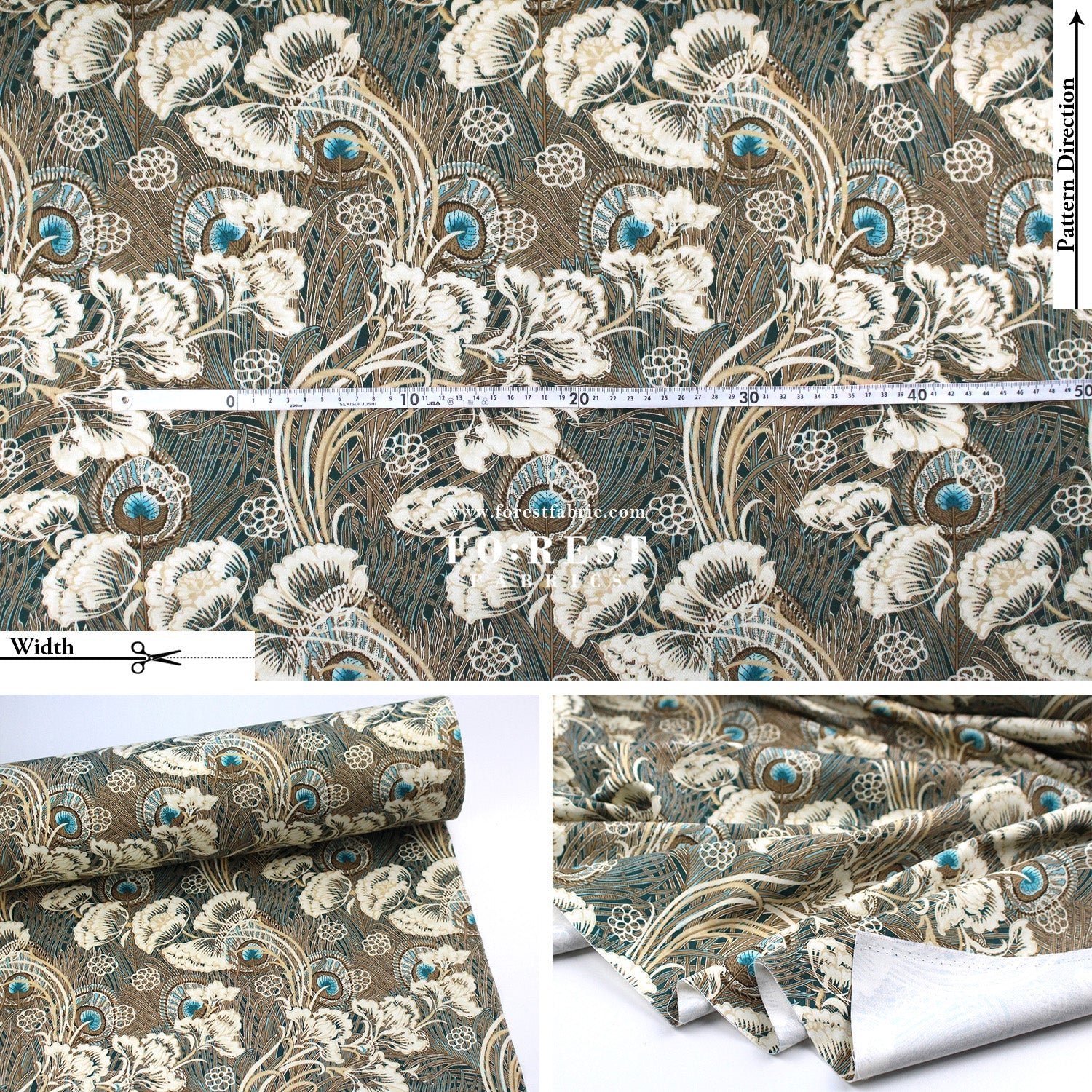 Liberty of London (Cotton Twill Fabric) - Hera Hana Dance - FO:REST Fabric 布恩堂Liberty fabrictana lawnjapanese fabricykk zipper