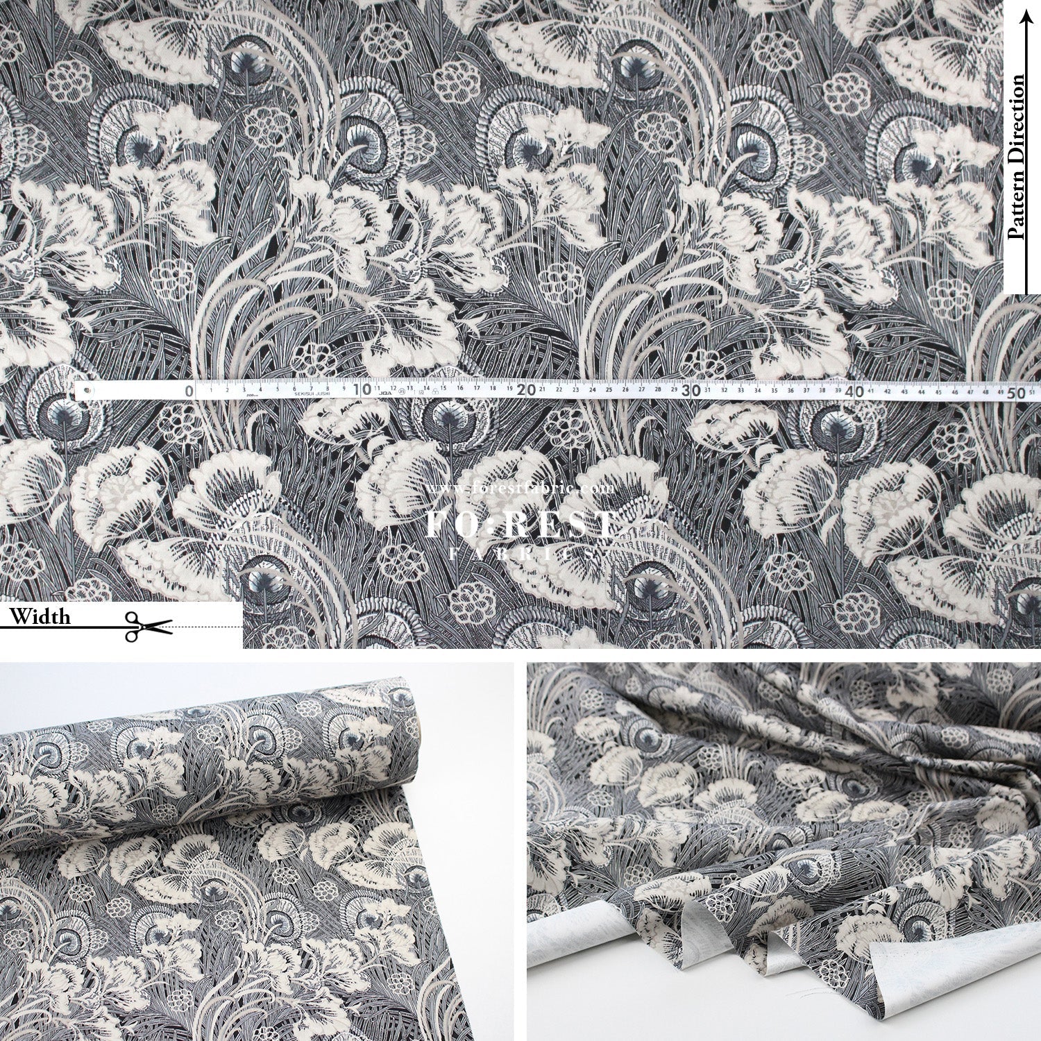 Liberty of London (Cotton Twill Fabric) - Hera Hana Dance - FO:REST Fabric 布恩堂Liberty fabrictana lawnjapanese fabricykk zipper