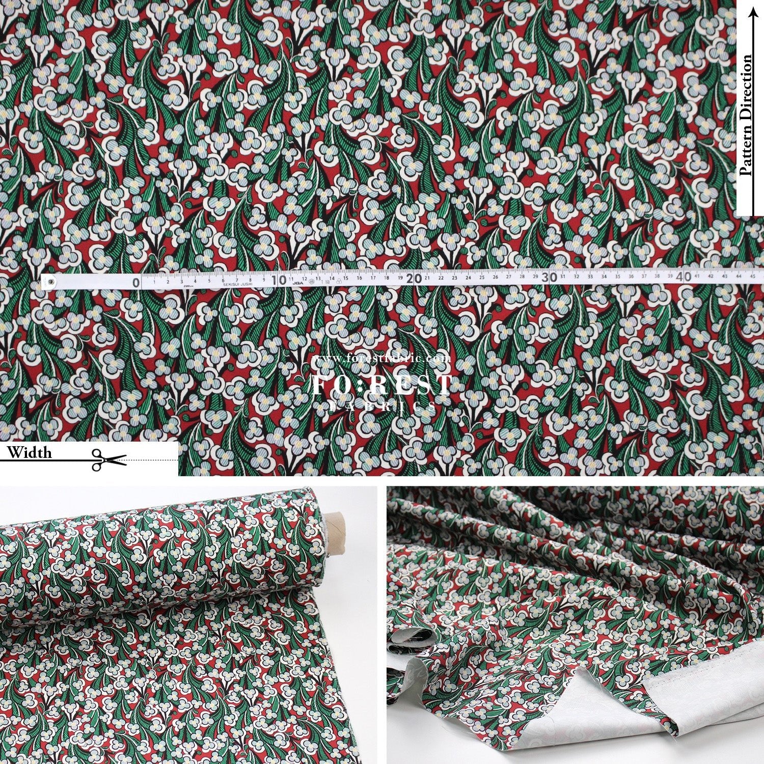 Liberty of London (Cotton Twill Fabric) - Laith - FO:REST Fabric 布恩堂Liberty fabrictana lawnjapanese fabricykk zipper
