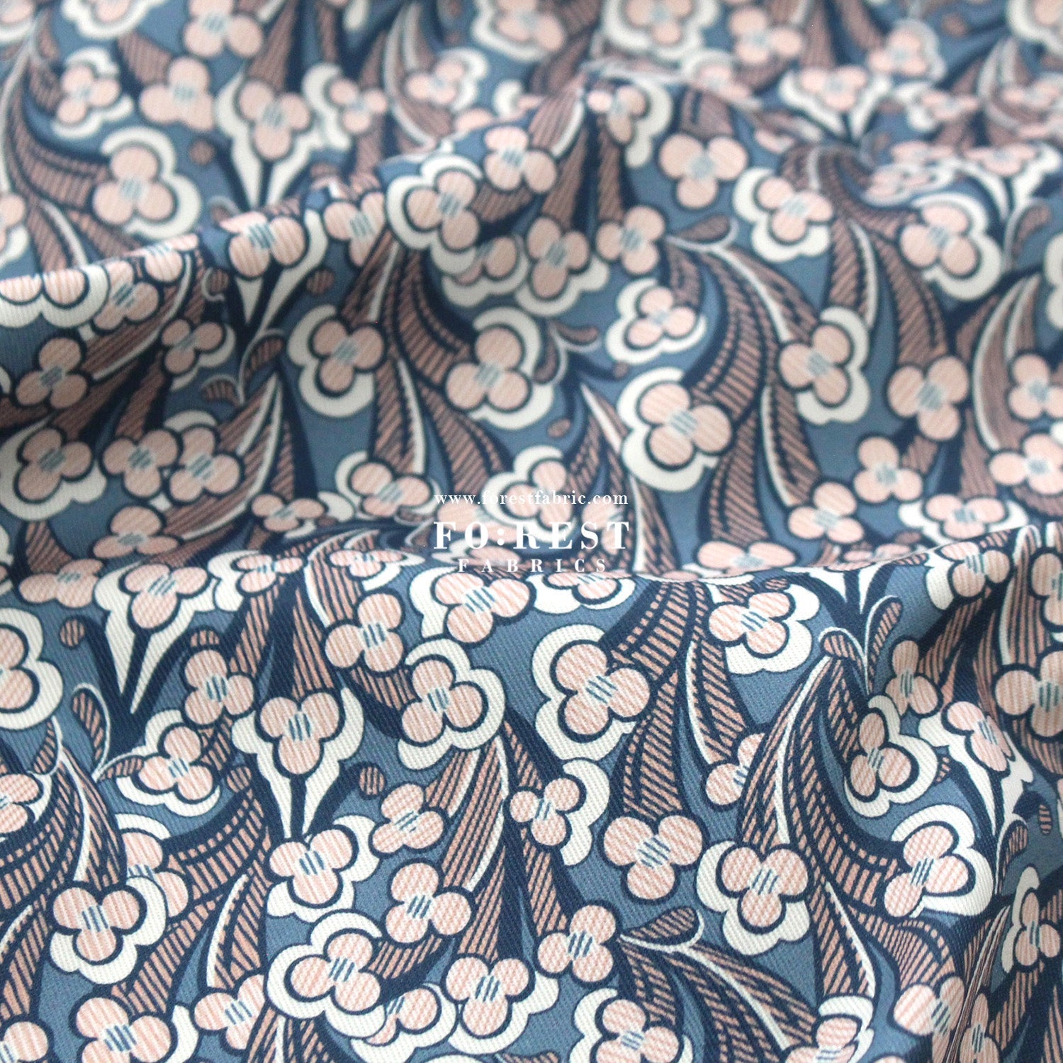 Liberty of London (Cotton Twill Fabric) - Laith - FO:REST Fabric 布恩堂Liberty fabrictana lawnjapanese fabricykk zipper