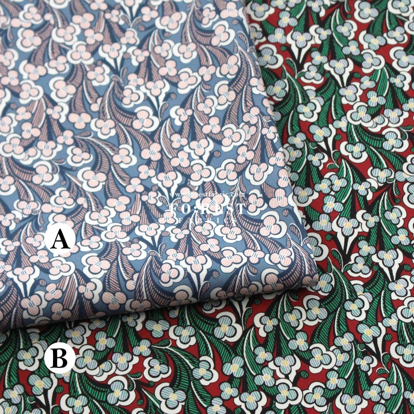 Liberty of London (Cotton Twill Fabric) - Laith - FO:REST Fabric 布恩堂Liberty fabrictana lawnjapanese fabricykk zipper