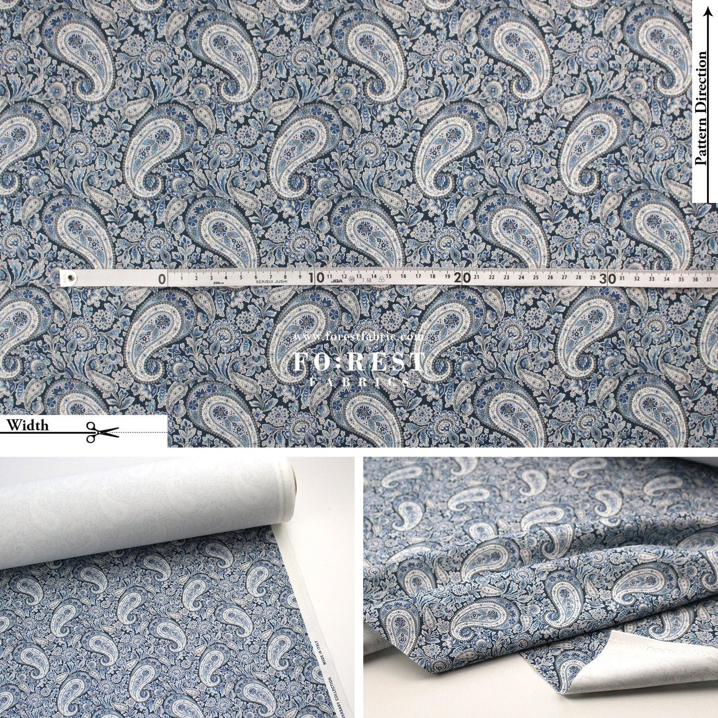 Liberty of London (Cotton Twill Fabric) - Lee Manor - FO:REST Fabric 布恩堂Liberty fabrictana lawnjapanese fabricykk zipper