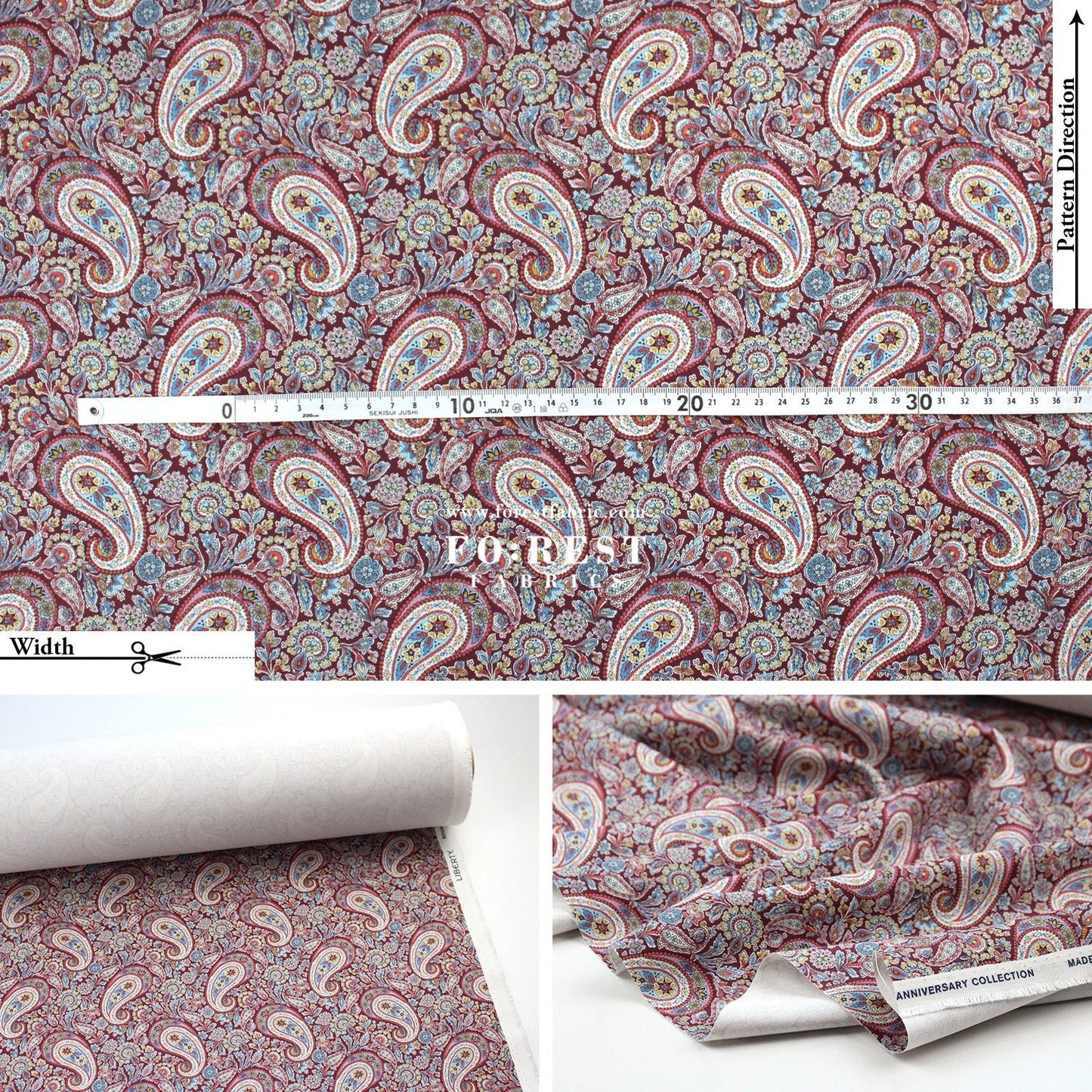 Liberty of London (Cotton Twill Fabric) - Lee Manor - FO:REST Fabric 布恩堂Liberty fabrictana lawnjapanese fabricykk zipper