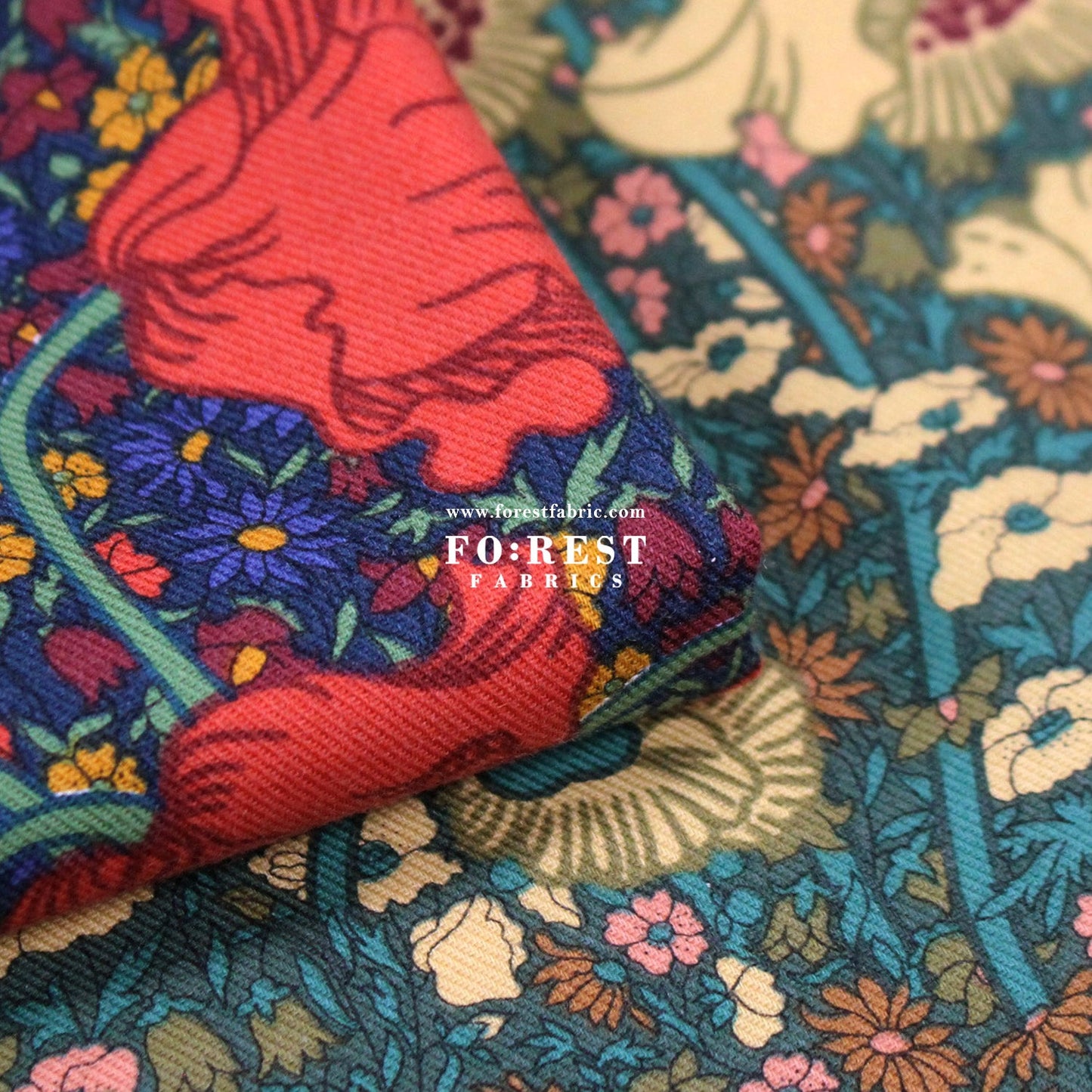 Liberty of London (LanTana Fabric) - Clementina Daisy - FO:REST Fabric 布恩堂Liberty fabrictana lawnjapanese fabricykk zipper