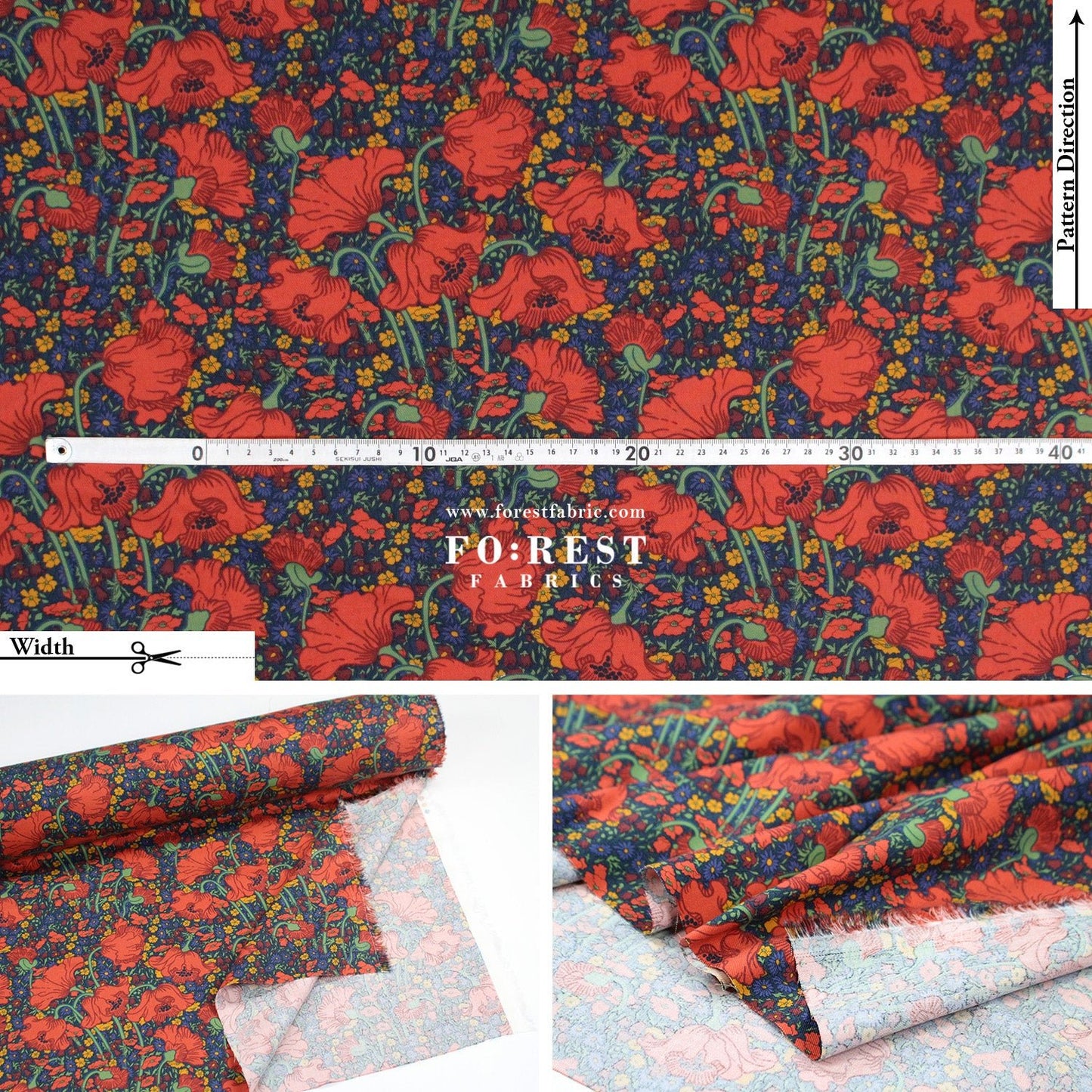 Liberty of London (LanTana Fabric) - Clementina Daisy - FO:REST Fabric 布恩堂Liberty fabrictana lawnjapanese fabricykk zipper