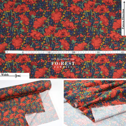 Liberty of London (LanTana Fabric) - Clementina Daisy - FO:REST Fabric 布恩堂Liberty fabrictana lawnjapanese fabricykk zipper