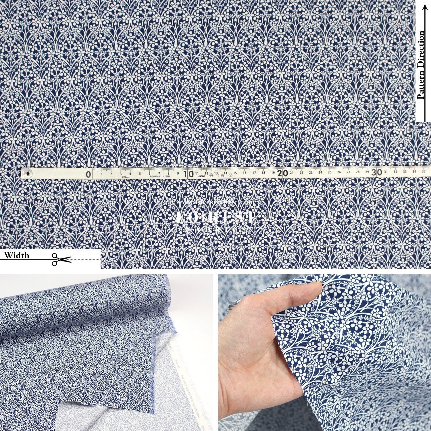 Liberty of London (LanTana Fabric) - iona star - FO:REST Fabric 布恩堂Liberty fabrictana lawnjapanese fabricykk zipper
