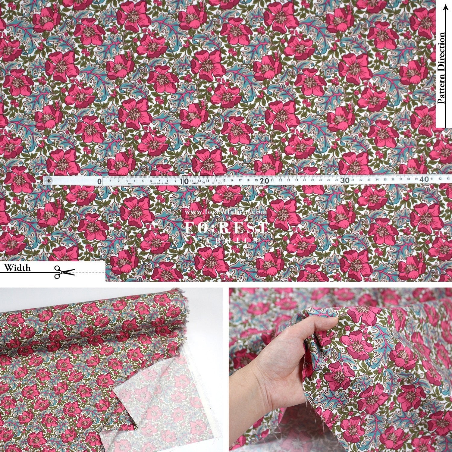 Liberty of London (LanTana Fabric) - Millie Francesca - FO:REST Fabric 布恩堂Liberty fabrictana lawnjapanese fabricykk zipper