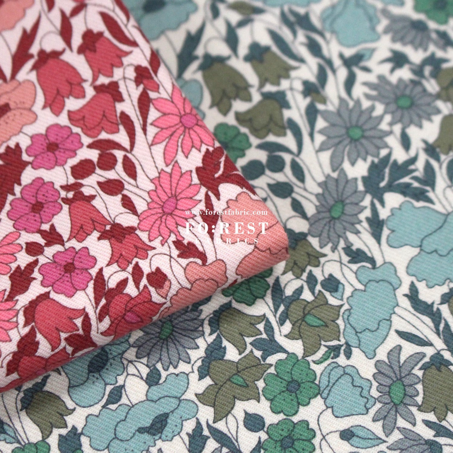 Liberty of London (LanTana Fabric) - Poppy and Daisy - FO:REST Fabric 布恩堂Liberty fabrictana lawnjapanese fabricykk zipper