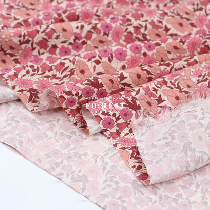 Liberty of London (LanTana Fabric) - Poppy and Daisy - FO:REST Fabric 布恩堂Liberty fabrictana lawnjapanese fabricykk zipper