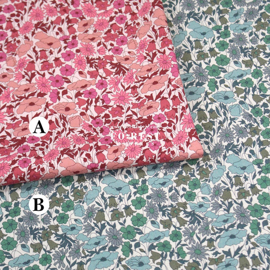 Liberty of London (LanTana Fabric) - Poppy and Daisy - FO:REST Fabric 布恩堂Liberty fabrictana lawnjapanese fabricykk zipper
