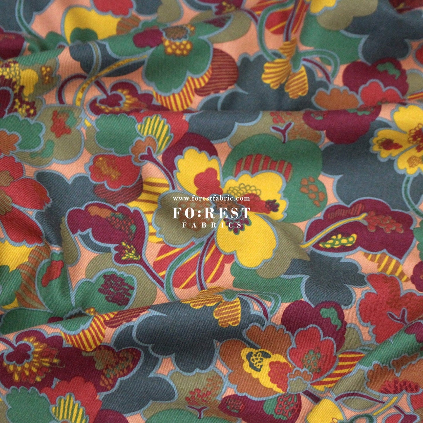 Liberty of London (LanTana Fabric) - Prospect Flower - FO:REST Fabric 布恩堂Liberty fabrictana lawnjapanese fabricykk zipper