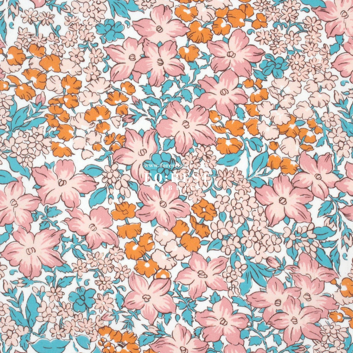Liberty of London (Organic Fabric) - Lulworth cove Flowers Pink - FO:REST Fabric 布恩堂Liberty fabrictana lawnjapanese fabricykk zipper