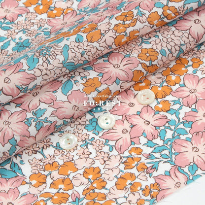 Liberty of London (Organic Fabric) - Lulworth cove Flowers Pink - FO:REST Fabric 布恩堂Liberty fabrictana lawnjapanese fabricykk zipper