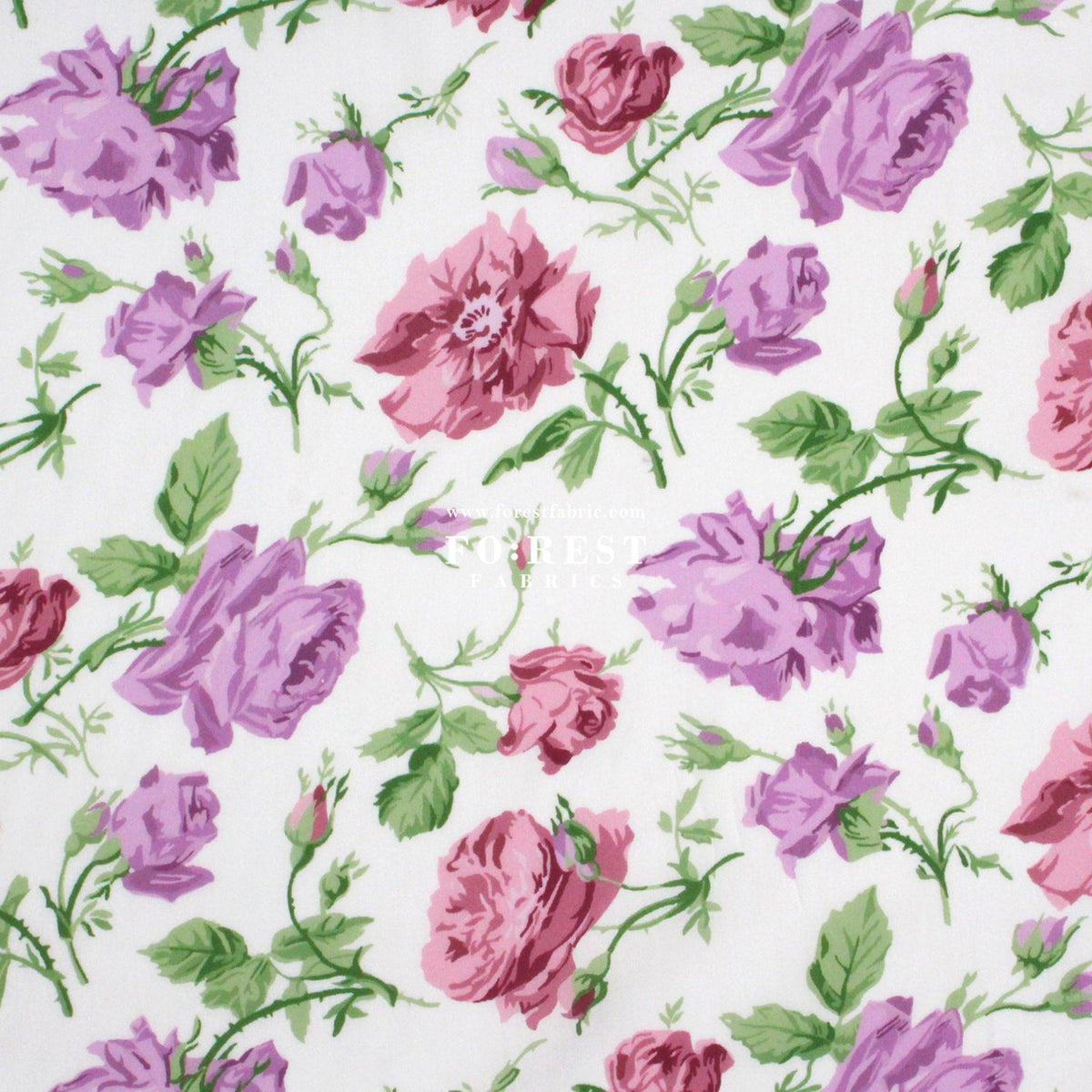 Liberty of London (Organic Fabric) - Painterly Rose Flowers Pink - FO:REST Fabric 布恩堂Liberty fabrictana lawnjapanese fabricykk zipper