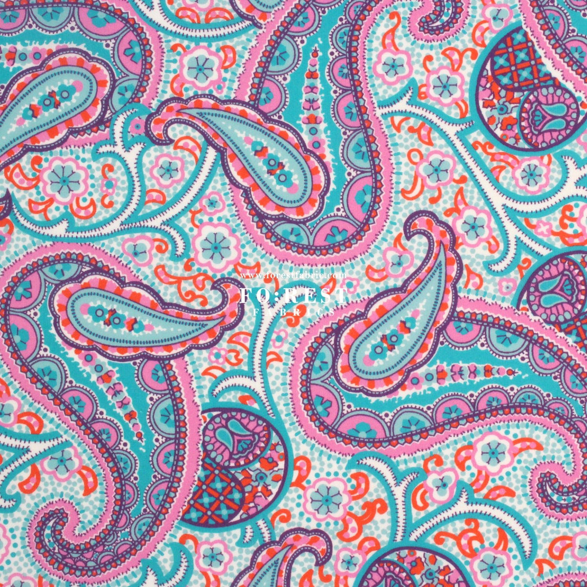 Liberty of London (Organic Fabric) - Pasha's Paisley Red - FO:REST Fabric 布恩堂Liberty fabrictana lawnjapanese fabricykk zipper