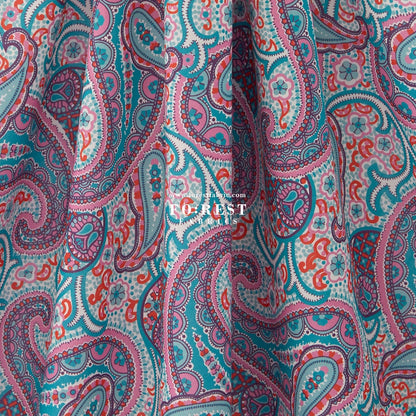 Liberty of London (Organic Fabric) - Pasha's Paisley Red - FO:REST Fabric 布恩堂Liberty fabrictana lawnjapanese fabricykk zipper