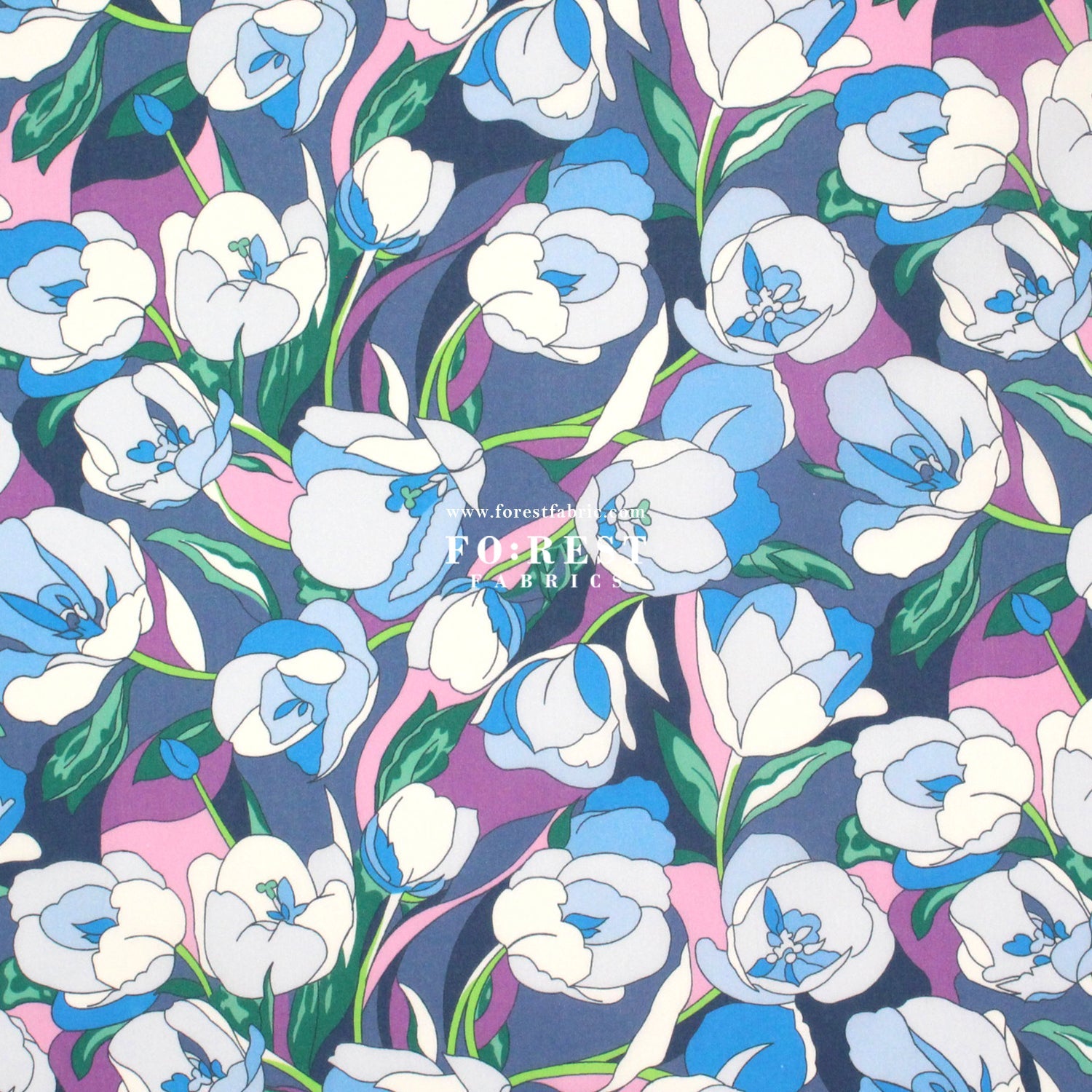 Liberty of London (Organic Tana Lawn Cotton Fabric) - Alberta Tulip B - FO:REST Fabric 布恩堂Liberty fabrictana lawnjapanese fabricykk zipper
