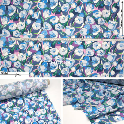 Liberty of London (Organic Tana Lawn Cotton Fabric) - Alberta Tulip B - FO:REST Fabric 布恩堂Liberty fabrictana lawnjapanese fabricykk zipper
