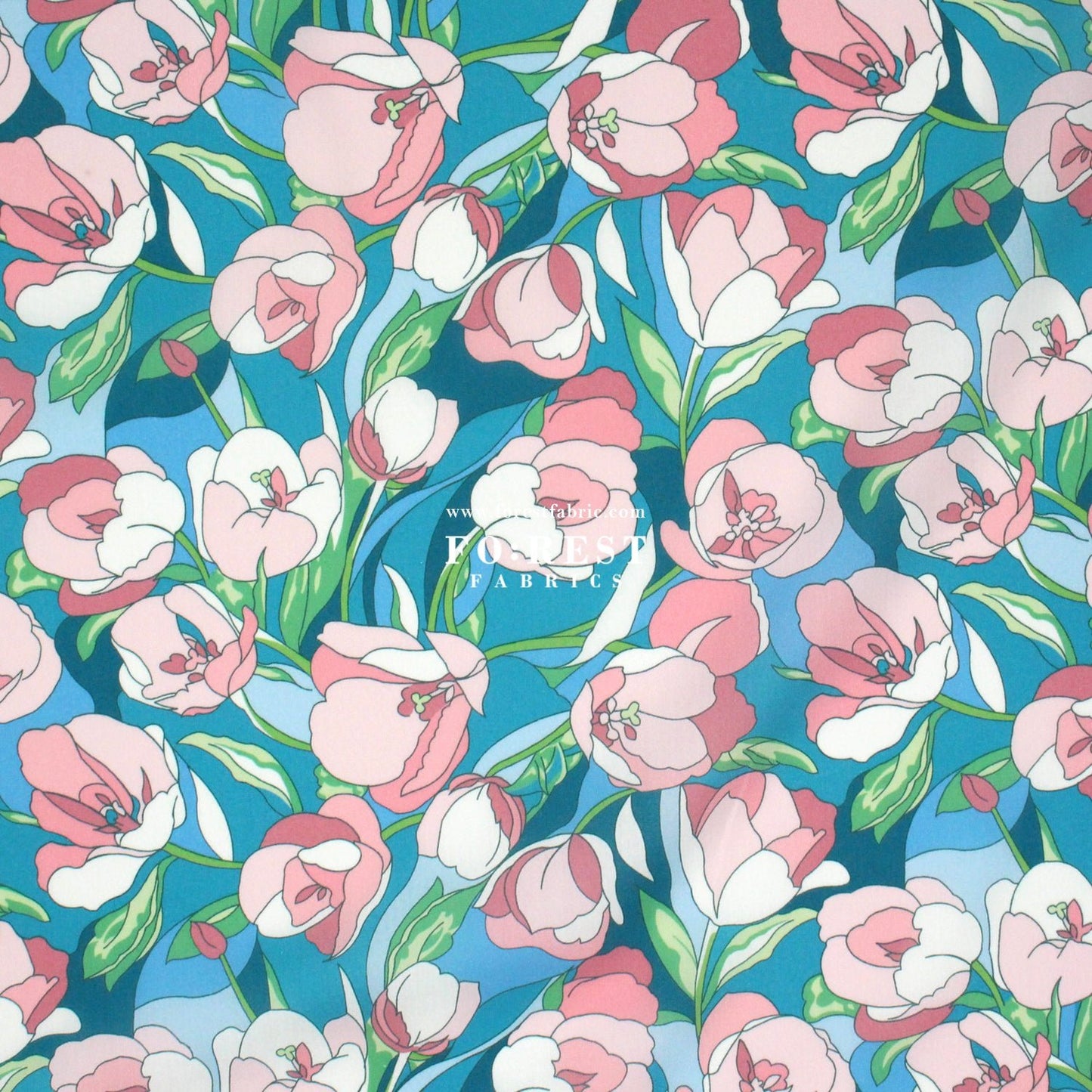 Liberty of London (Organic Tana Lawn Cotton Fabric) - Alberta Tulip C - FO:REST Fabric 布恩堂Liberty fabrictana lawnjapanese fabricykk zipper